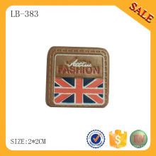 LB383 Manera cuadrada de la forma que hace la etiqueta de la ropa insignia del cuero de deboss de la insignia para la ropa / el bolso / el sombrero